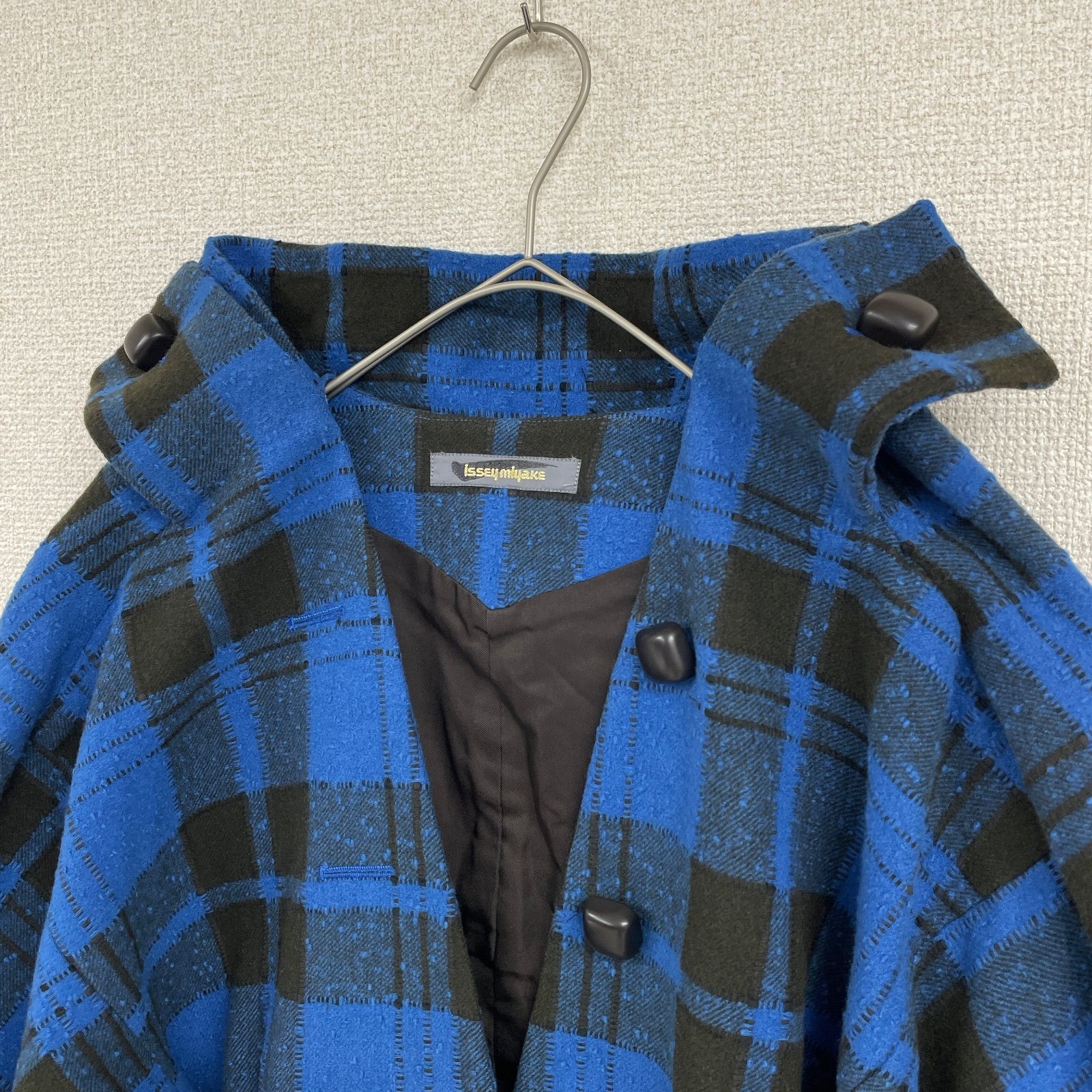 80's issey miyake 筆タグ　変形シャツ　染めジャケットセット 80s イッセイミヤケメン Vintage ISSEY MIYAKE MEN 筆タグ ショール