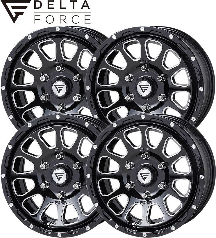 M s 120系 150系 ランドクルーザー プラド DELTA FORCE OVAL 17インチ ホイール 4本 セット 1台分 ブラックマシニング 17 x 8 0 J 20 6 139 7 デルタフォース オーバル パーツ ランクル エクシズルライン