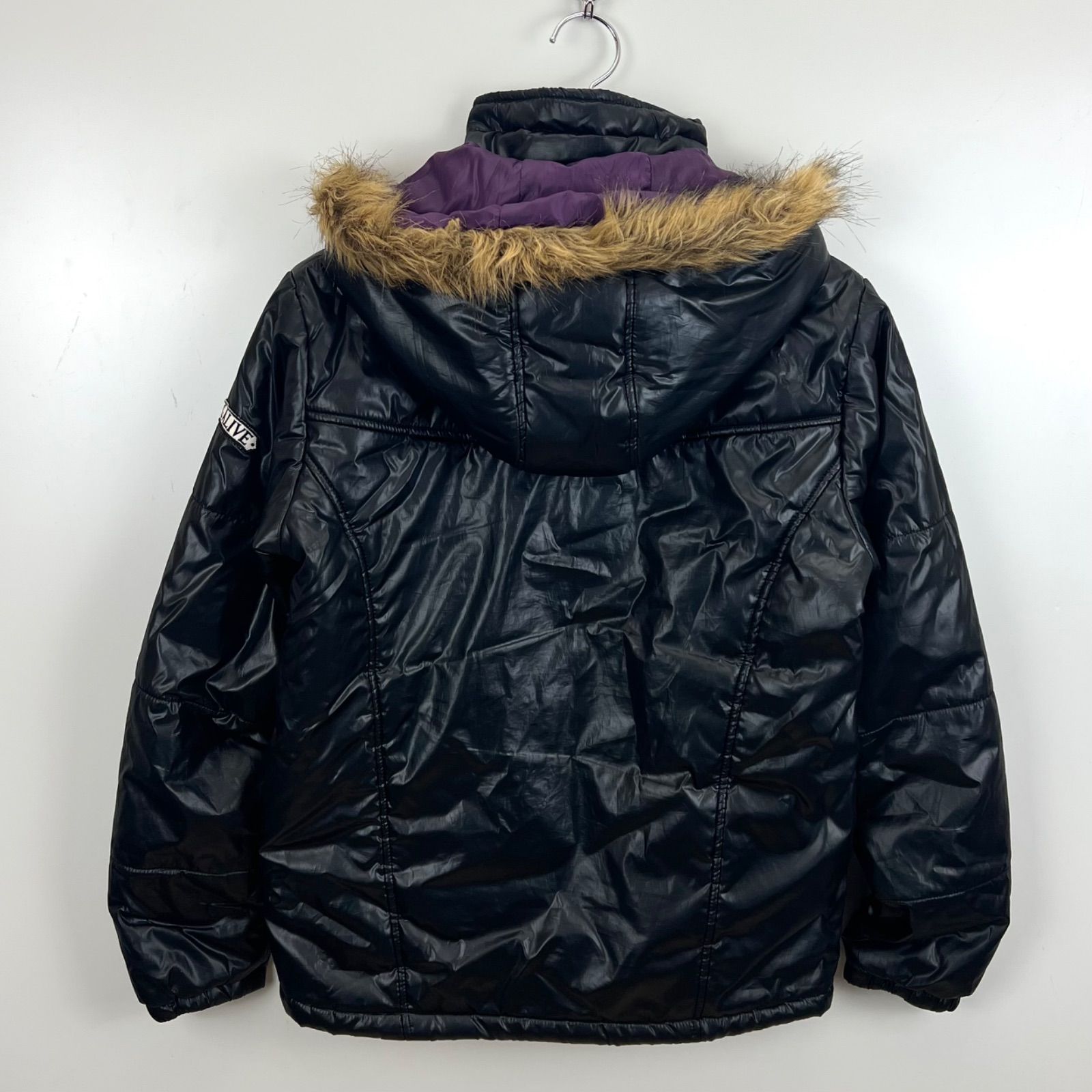 RUSS-K 00s y2k archive Fur shiny puff jacket M ラスケー 光沢