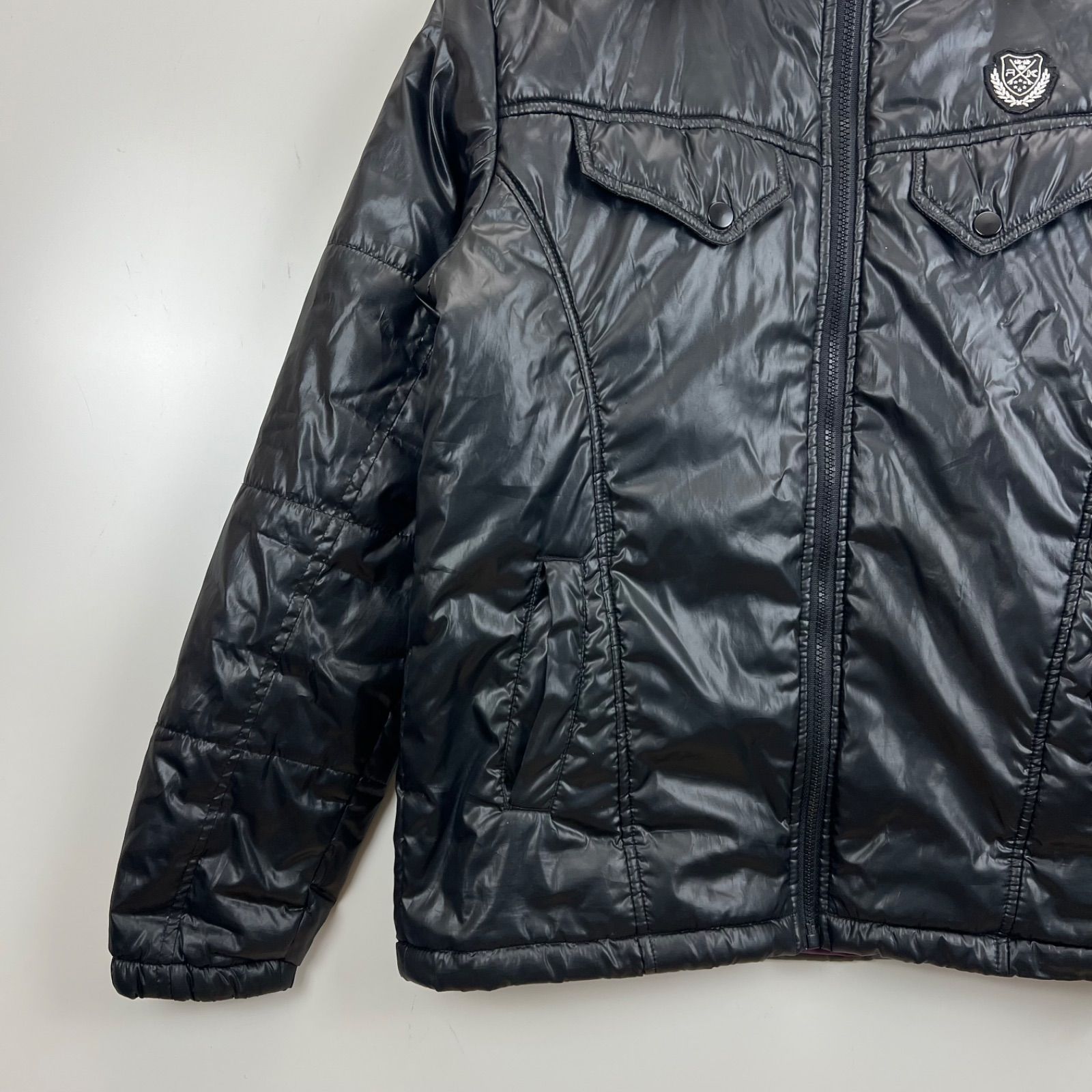 RUSS-K 00s y2k archive Fur shiny puff jacket M ラスケー 光沢