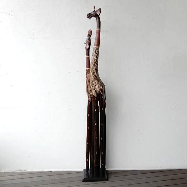 giraffe 木彫り