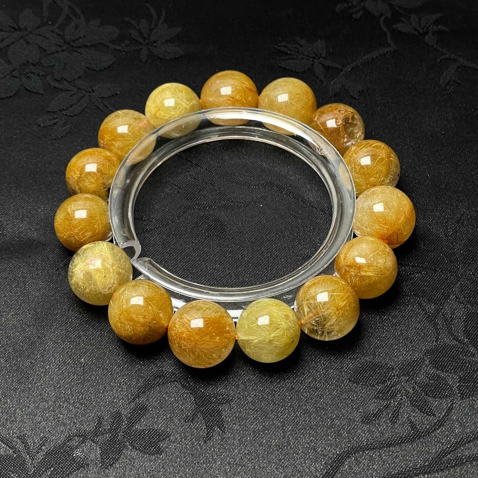 天然石☆【45Aビーナスルチルクォーツ】☆ブレスレット 天然石A 金運