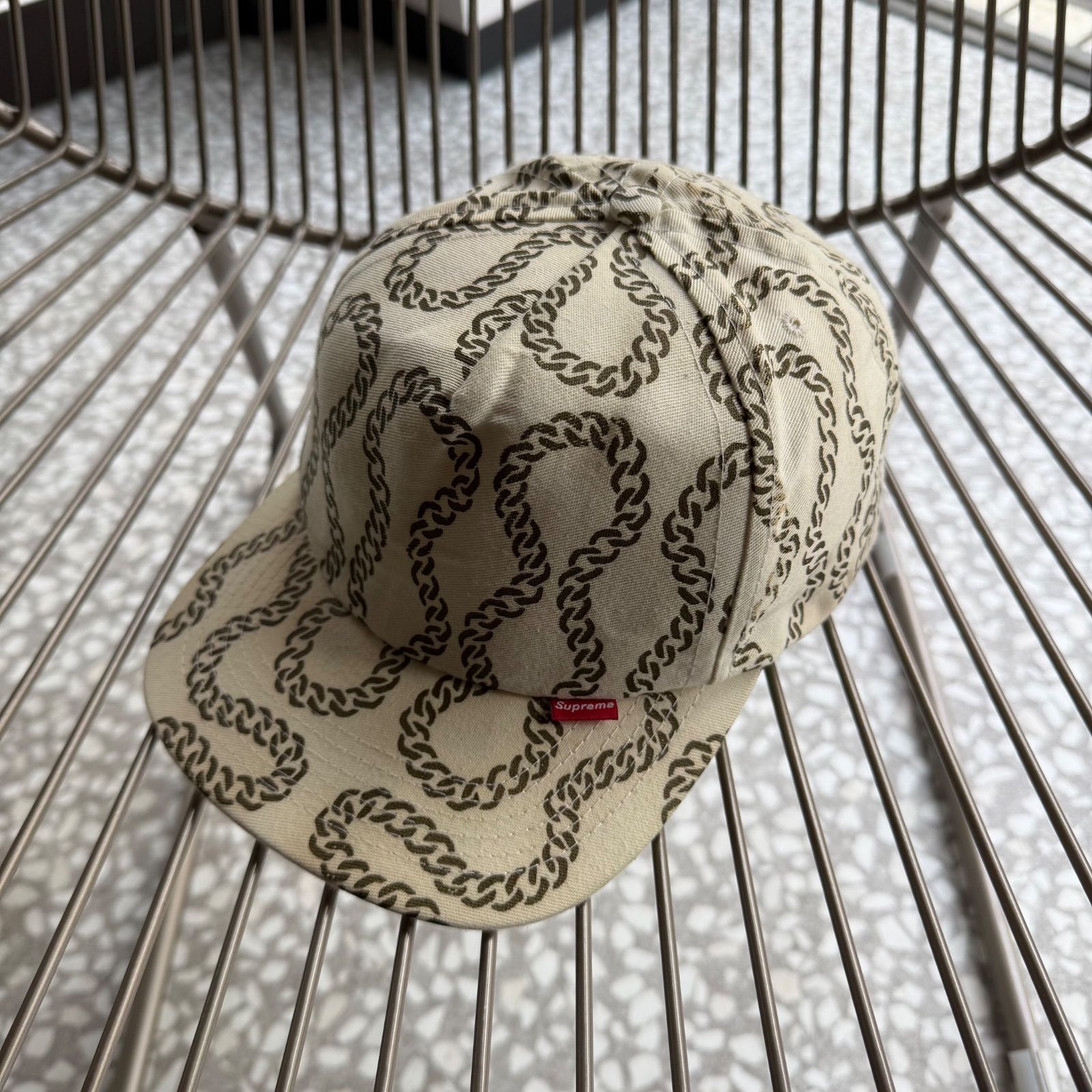 Supreme 90’s Chain cap size Free オールドシュプリーム チェーン柄 ユニセックス パイソン 帽子 キャップ ヒップホップ 横ノリ