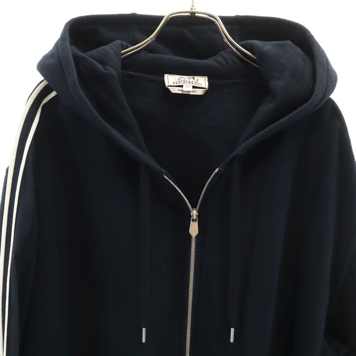 HERMES エルメス イタリア製 長袖 スウェット ジップパーカー XXL