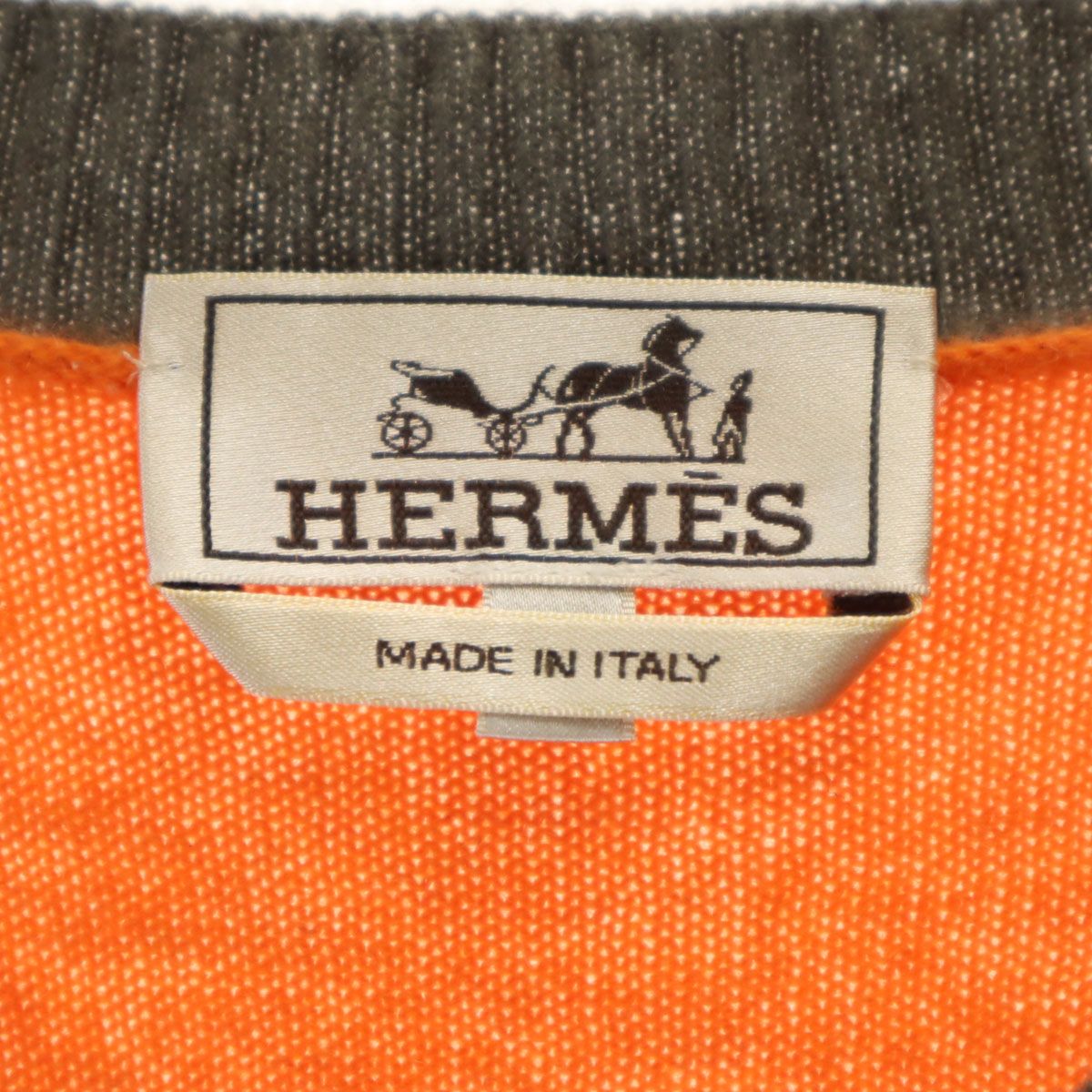 エルメス　ニット 長袖　カシミヤ HERMES アームライン イタリア製 メンズ HERMES】【ソルド品】【イタリア製】【トップス】エルメス『長袖ニット