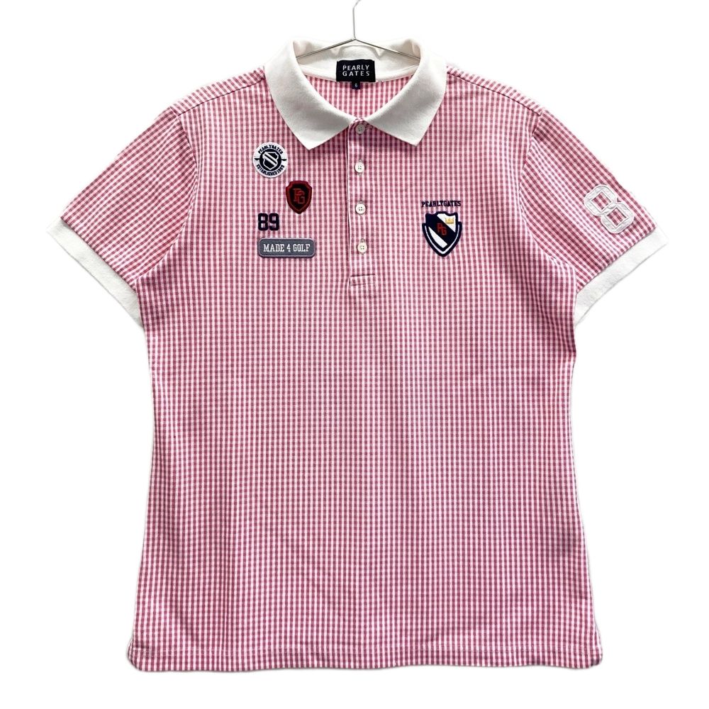 サイズ：6 PEARLY GATES パーリーゲイツ 半袖ポロシャツ チェック柄
