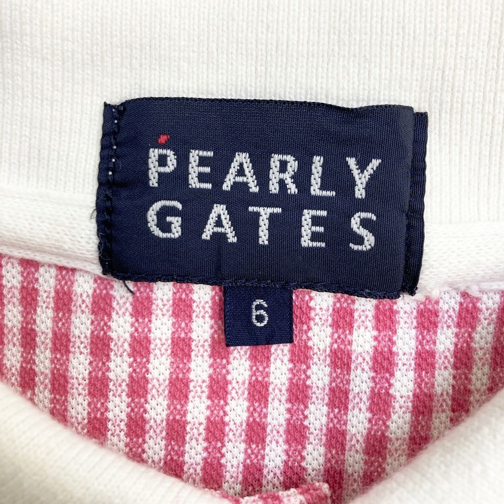 サイズ：6 PEARLY GATES パーリーゲイツ 半袖ポロシャツ チェック柄