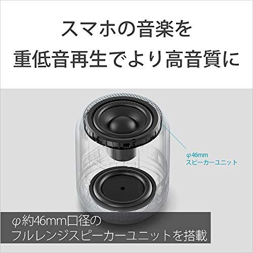 ソニー ワイヤレスポータブルスピーカー 防水 防塵 Bluetooth対応 重低音モデル 軽量 コンパクト 2019年モデル マイク付き ブラック SRS XB 12 Bmm