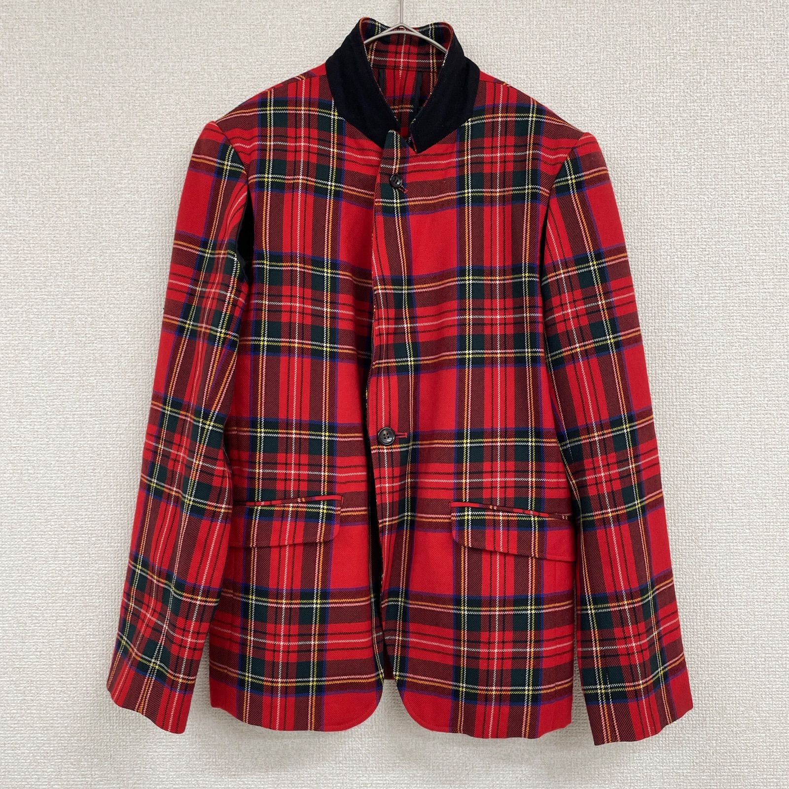 ★レア希少★コムデギャルソンオムプリュス テーラードジャケット タータンチェック COMME des GARCONS HOMME PLUS 08AW タイムフォーマジック期 タータン