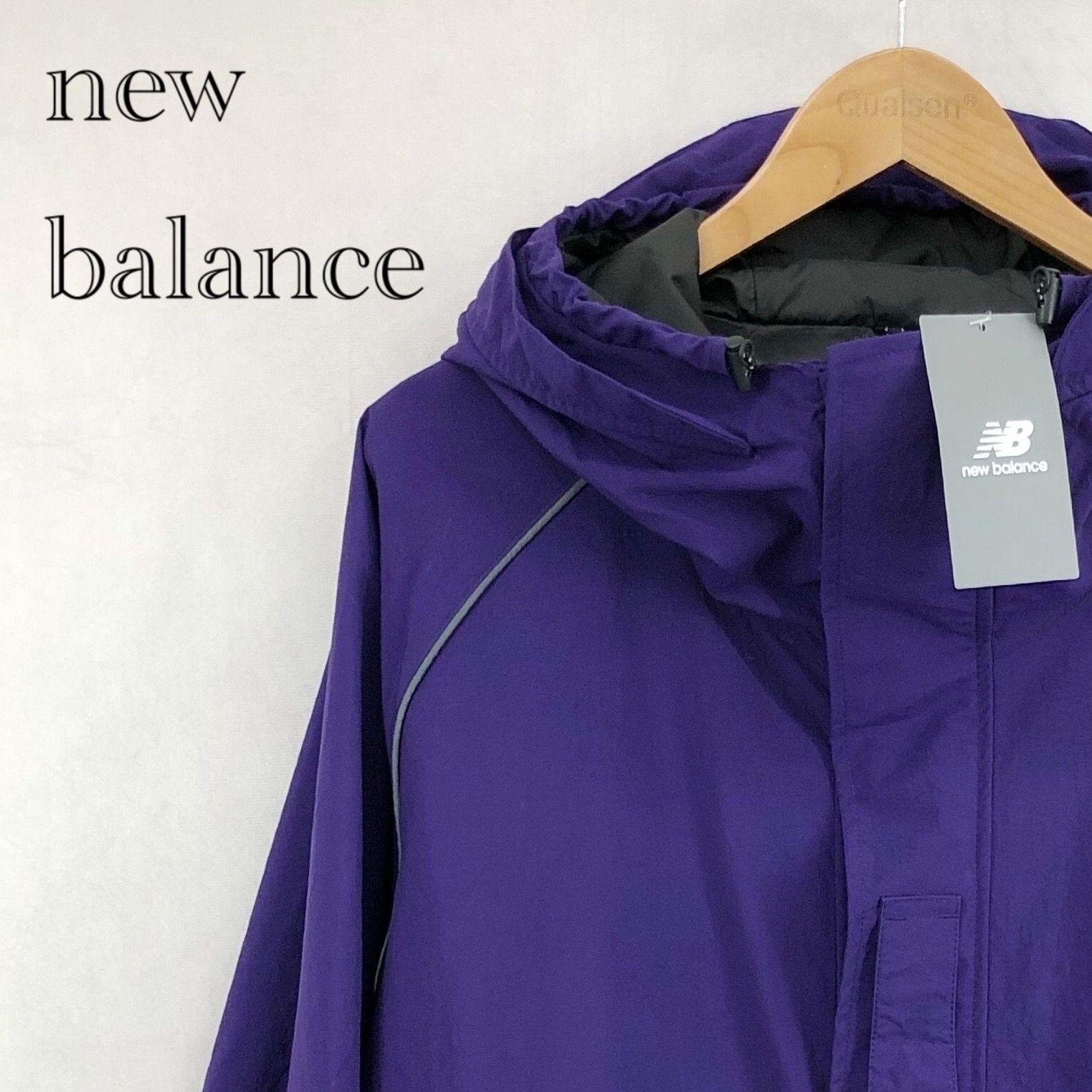 美品 new balance ニューバランス フーデットタスランジャケット