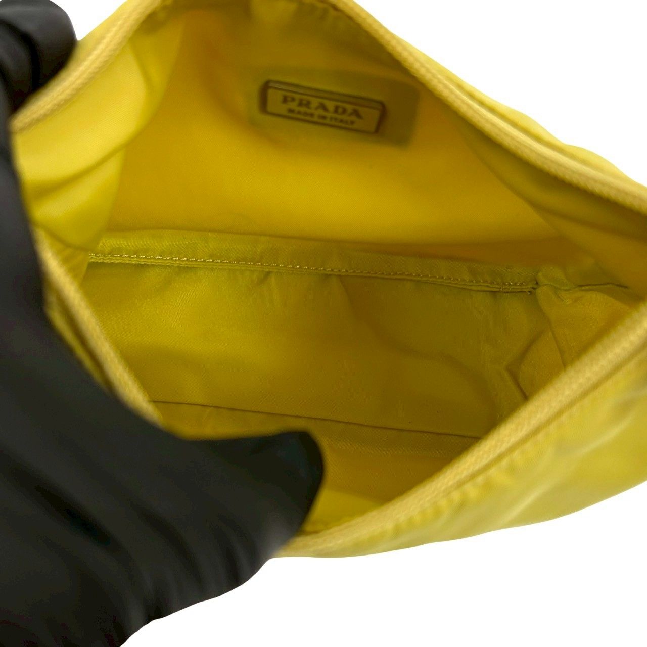 極美品 プラダ ハンドバッグ 三角ロゴ ナイロン サフィアーノレザー イエロー 楽天市場】【中古】 PRADA プラダ トライアングル サフィアーノレザー
