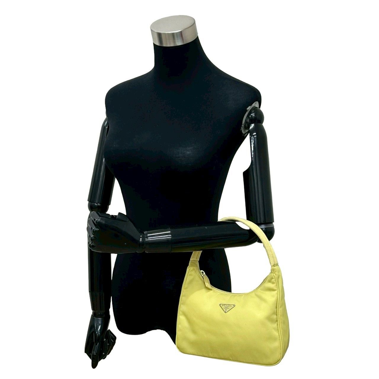 極 美品 PRADA プラダ 三角ロゴ プレート 金具 テスート ナイロン ミニ
