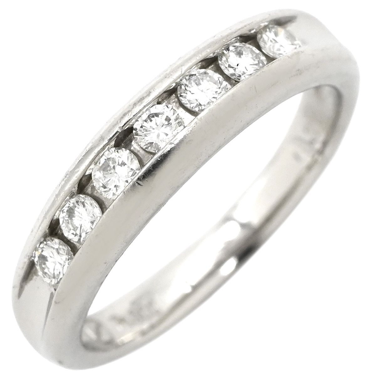 リング 指輪 ダイヤモンド 0 30 ct プラチナシルバー 7 P 7粒 7石 一文字 ブリリアントカット プラチナ 9号