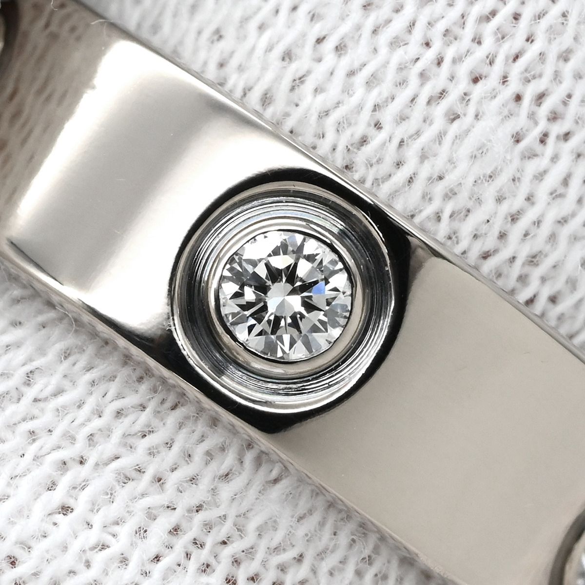 カルティエ Cartier リング 指輪 ラブリング フルダイヤ ホワイト