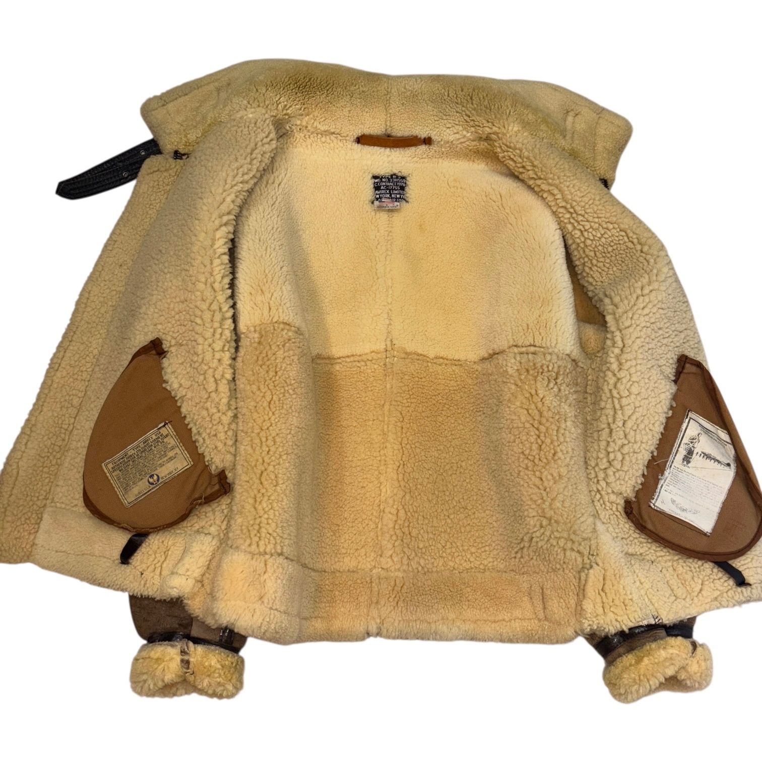 90s USA製 AVIREX B-3 Flight JKT 40 BROWN アヴィレックス ブラウン 