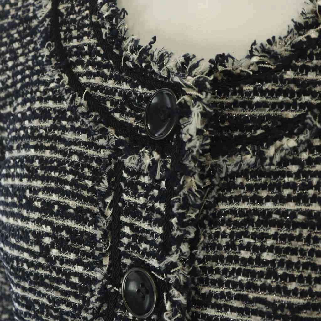 ロートレアモン LAUTREAMONT ツイードジャケット ノーカラー ショート