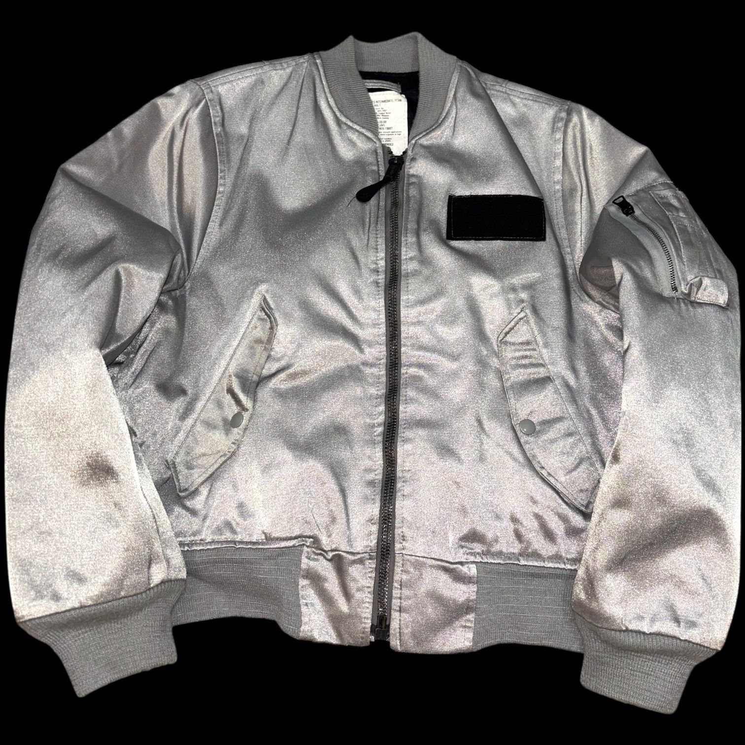 88年 USA製 SPIEWAK M-1 Flight JKT 38 シルバー スパワック フライト