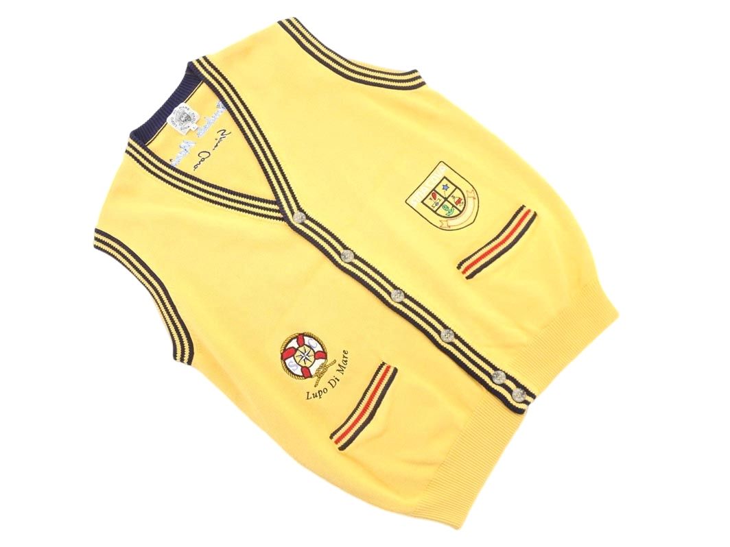 SINA COVA シナコバ 刺繍 Vネック ニット ベスト sizeL/黄 ◇□ メンズ