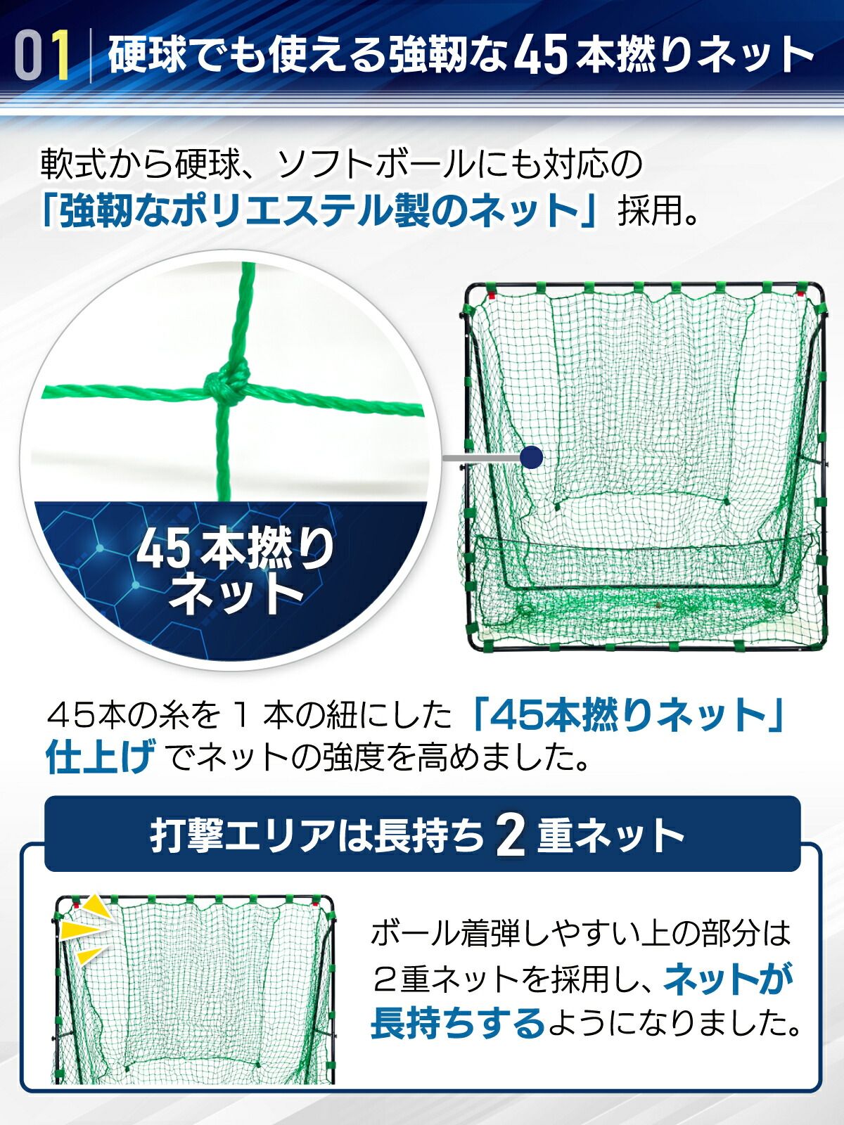KaRaDaStyle 野球 ネット バッティング 練習用 バッティングネット