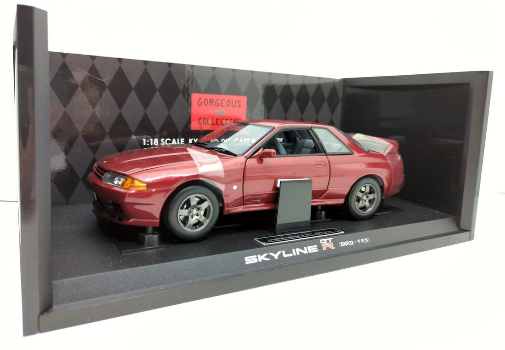京商 1 18 NISSAN SKYLINE GT R BNR 32中期型 Red Metallic K 08361