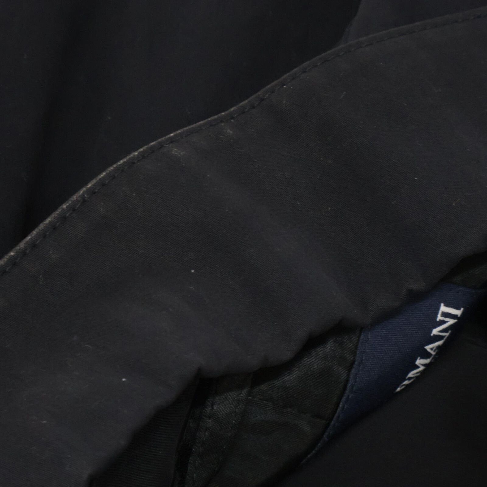 GIORGIO ARMANI ジョルジオアルマーニ ﾈｲﾋﾞｰ ｺｯﾄﾝ ｽﾃﾝｶﾗｰｺｰﾄ 48 - メルカリ