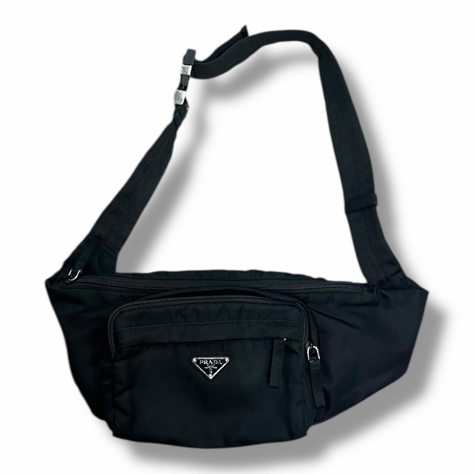 PRADA ナイロン ショルダー ボディーバッグ ショルダーバッグ プラダ 2 VL 005 ブラック F 6215 M