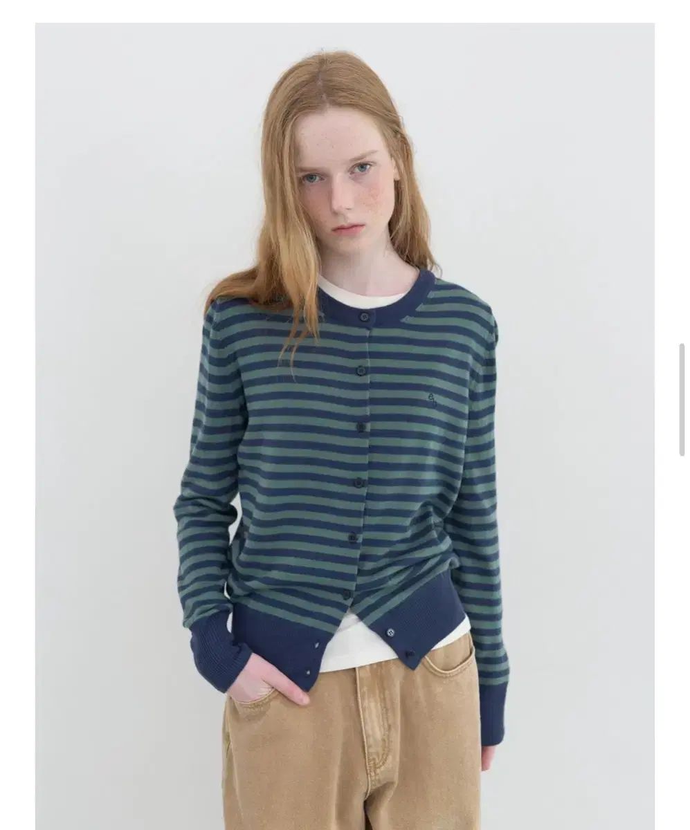 エンゾーブルース ストライプ カーディガン