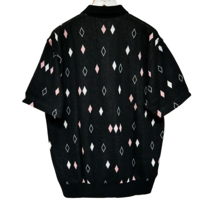 【入手困難モデル】ワコマリア　刺繍ロゴ入　シルク混ニットポロ　M ワコマリア ニットポロ M 入手困難モデル】ワコマリア 刺繍ロゴ入