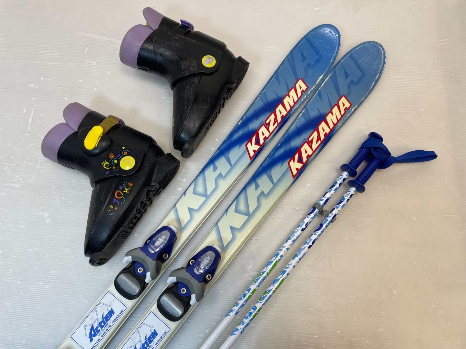 ◇ Jr スキー セット KAZAMA 130 cm ジュニア 子供 向 カービング