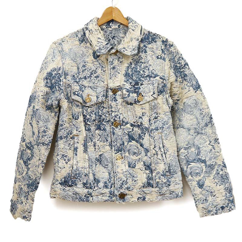 ルイヴィトン 22AW クラシック モノグラムデニム ジャケット 46 ブルー