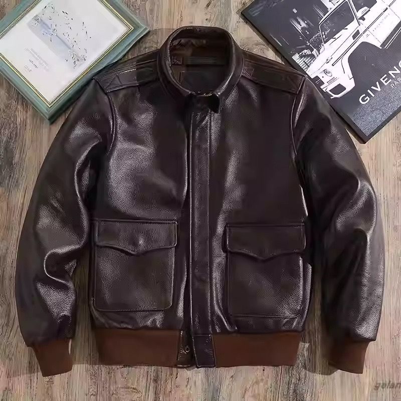 ♥ h 感 アメリカンヴィンテージ A 2フライトジャケット スタイル トップグレイン カウレザー 本革レザージャケット 重厚 肉厚 空軍フライトジャケット メンズ