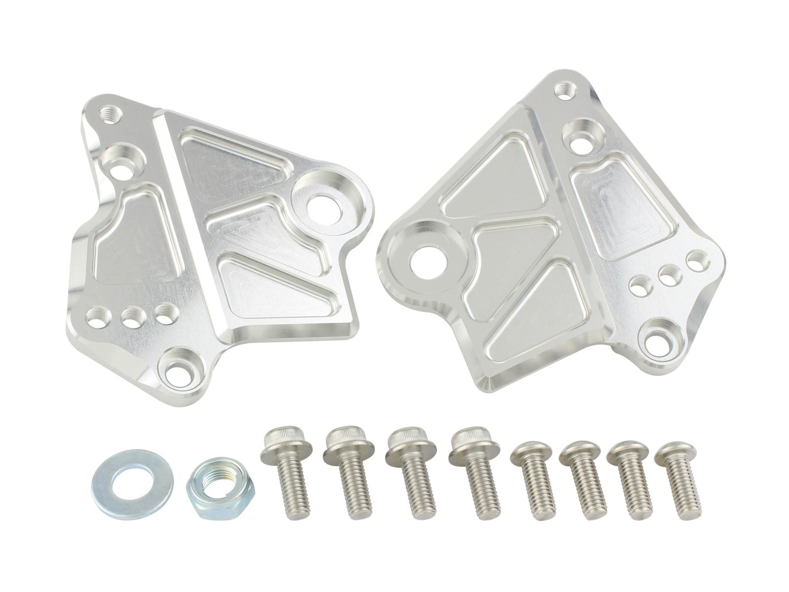 SHIFT UP シフトアップ ガセットステップアッププレート アルミ削り出し シルバー 210075 03