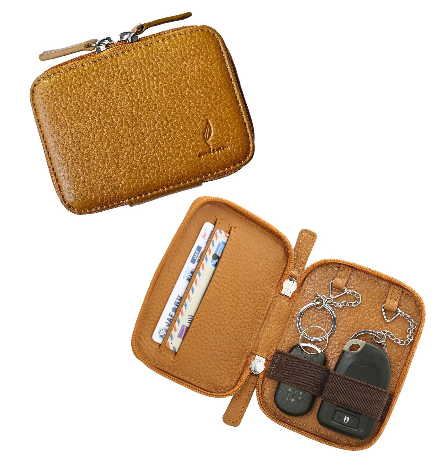 mieno] スマートキーケース 2個収納 カード メンズ レディース キーケース スマートキー対応 (シボありキャメル) - メルカリ [mieno] スマートキーケース 2個収納 カード メンズ レディース キーケース スマートキー対応