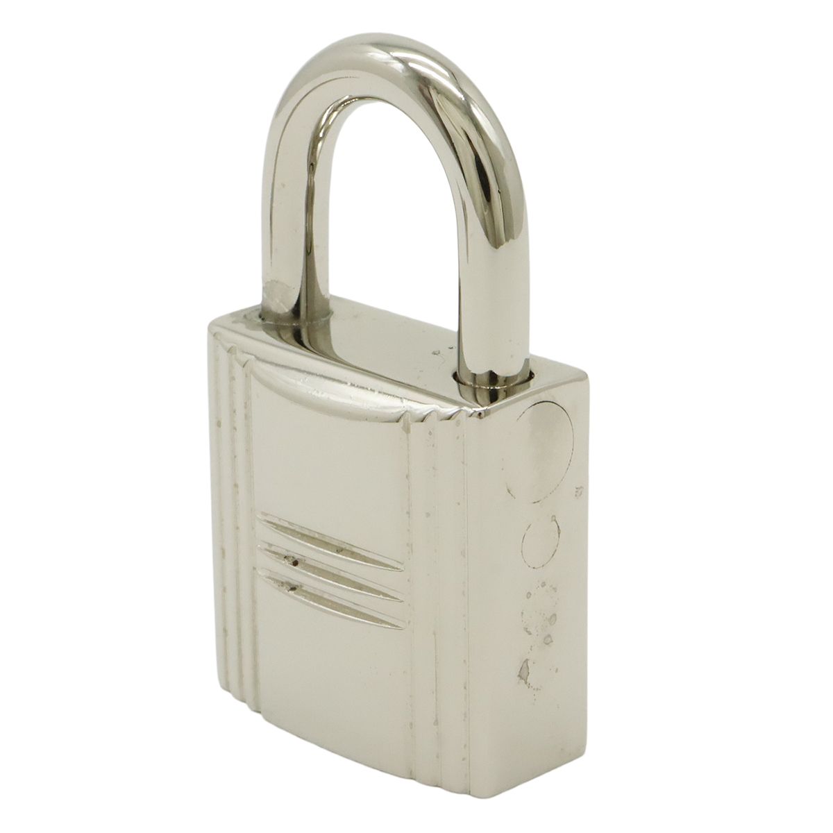 HERMES エルメス カデナ パドロック 南京錠 No.101 鍵 カギ キー付き メタル シルバー HERMES エルメス カデナ パドロック 南京錠 No.101 鍵 カギ キー付き
