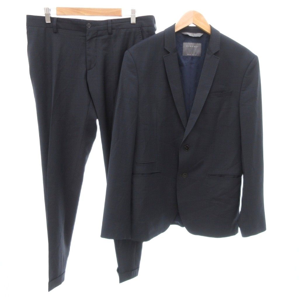 ザラマン ZARA MAN スーツセットアップ 紺 ネイビー 総裏地 開きみせ NL GY 58