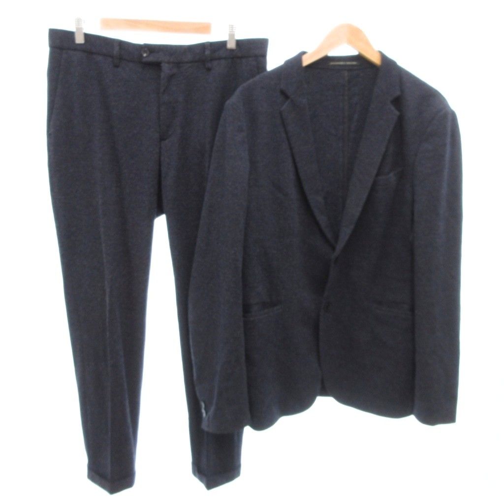 ザラ ZARA テーラードジャケット スラックス セットアップ 紺 ネイビー NL GY 58