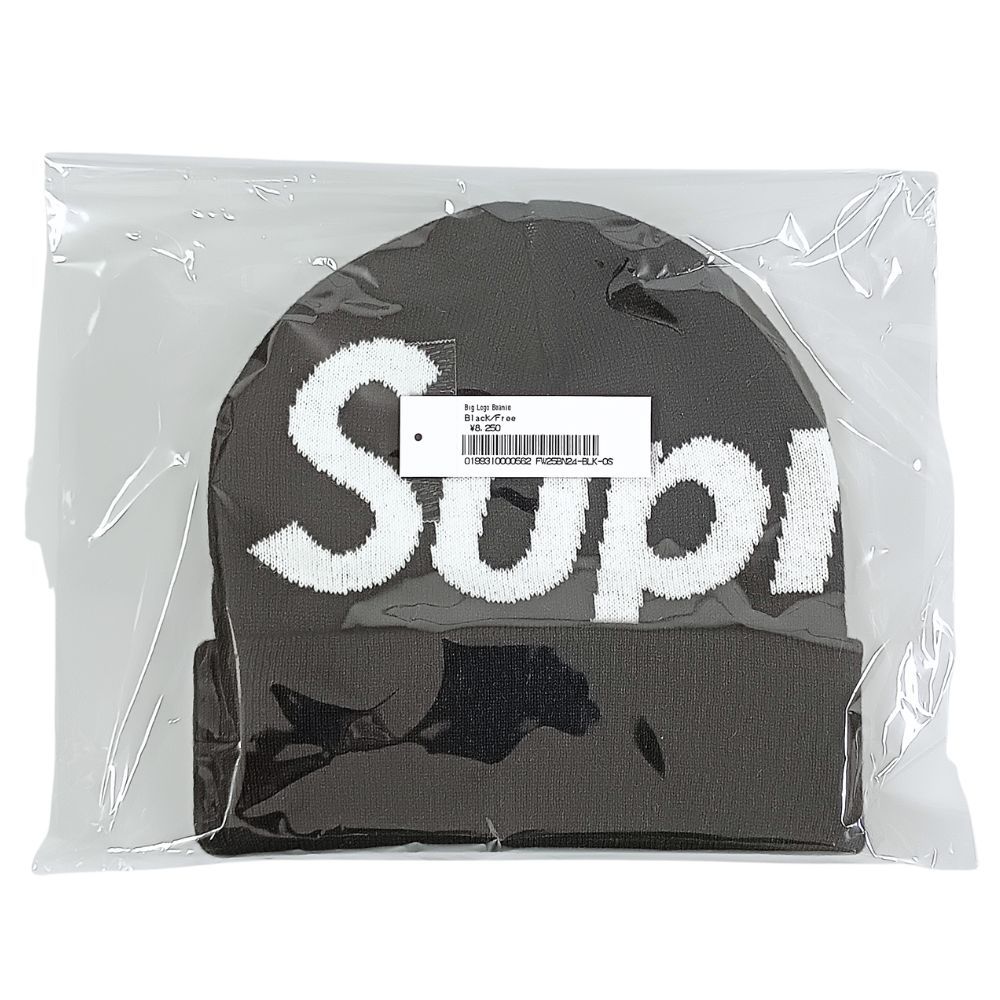 SUPREME シュプリーム 25AW Big Logo Beanie ビッグロゴ ビーニー ニットキャップ ブラック 正規品 / 45130 SUPREME シュプリーム 25AW Big Logo Beanie ビッグロゴ ビーニー