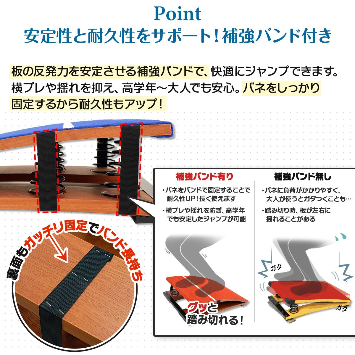 KaRaDaStyle 高学年用 ロイター板 スプリング式 跳び箱 ジャンプ板