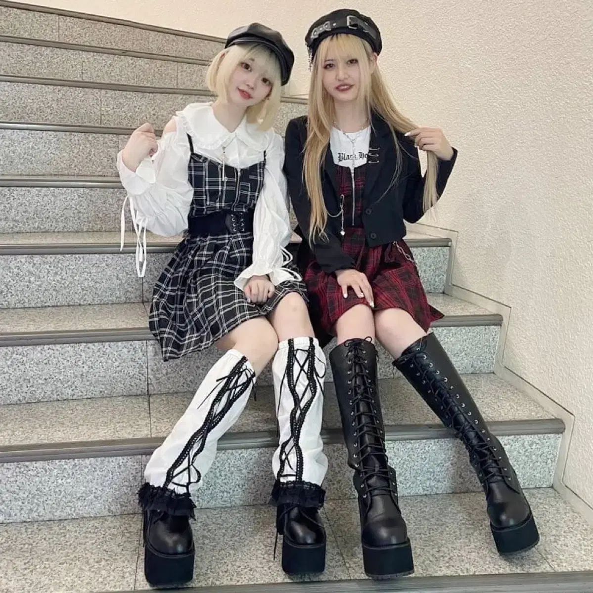 ボルカン VOLCAN APHRODITE サブカルチャー 地雷 チェック柄ワンピース