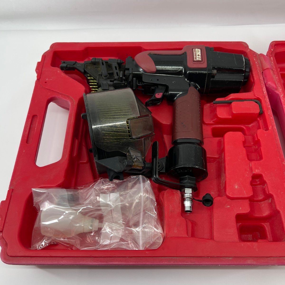 〇〇藤原産業 エア釘打ち機 常圧 SK 11 SA N 50 Z 1 レッド ブラック