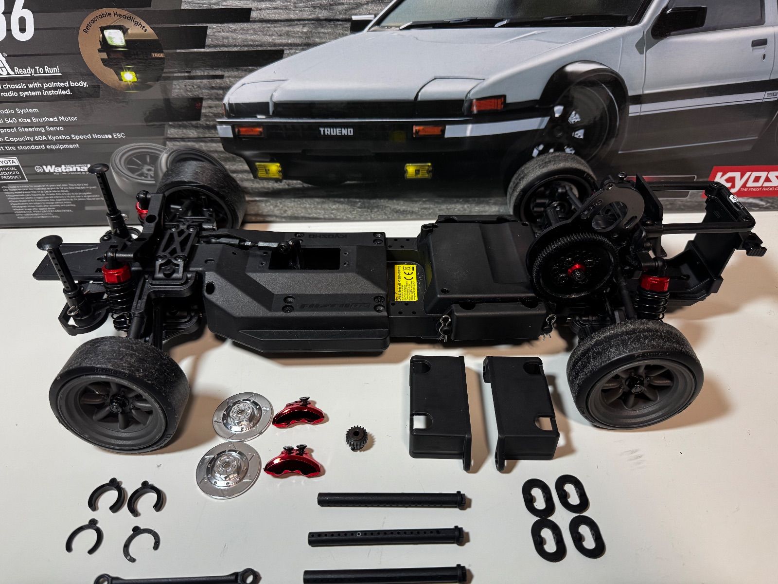 京商 フェザー D2 シャーシキット おまけボディー付き メカ無し 純正箱