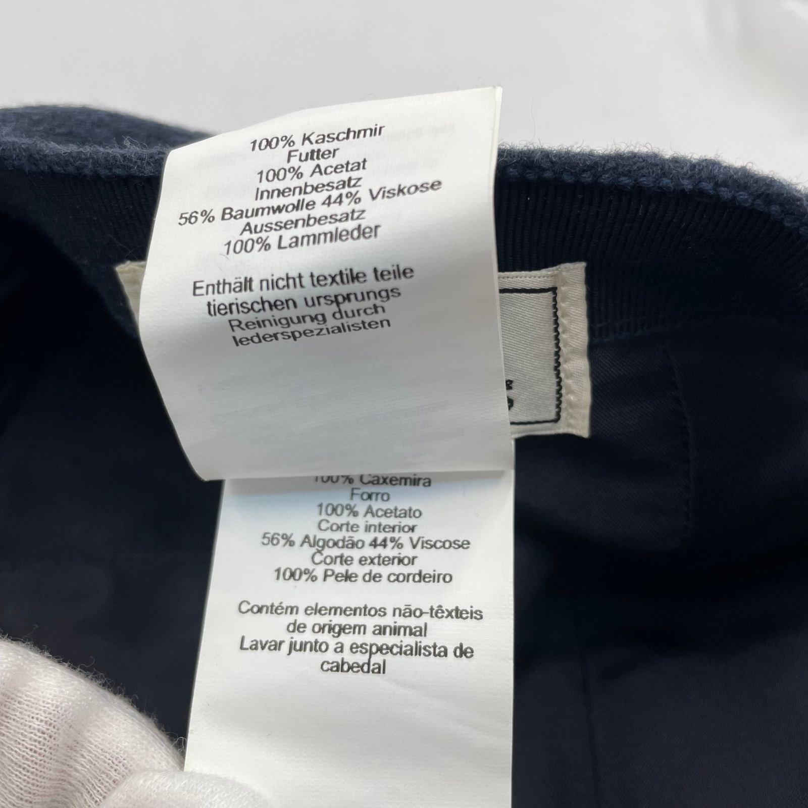 新品同様 HERMES エルメス キャップ カシミヤ100 ネイビー サイズ58