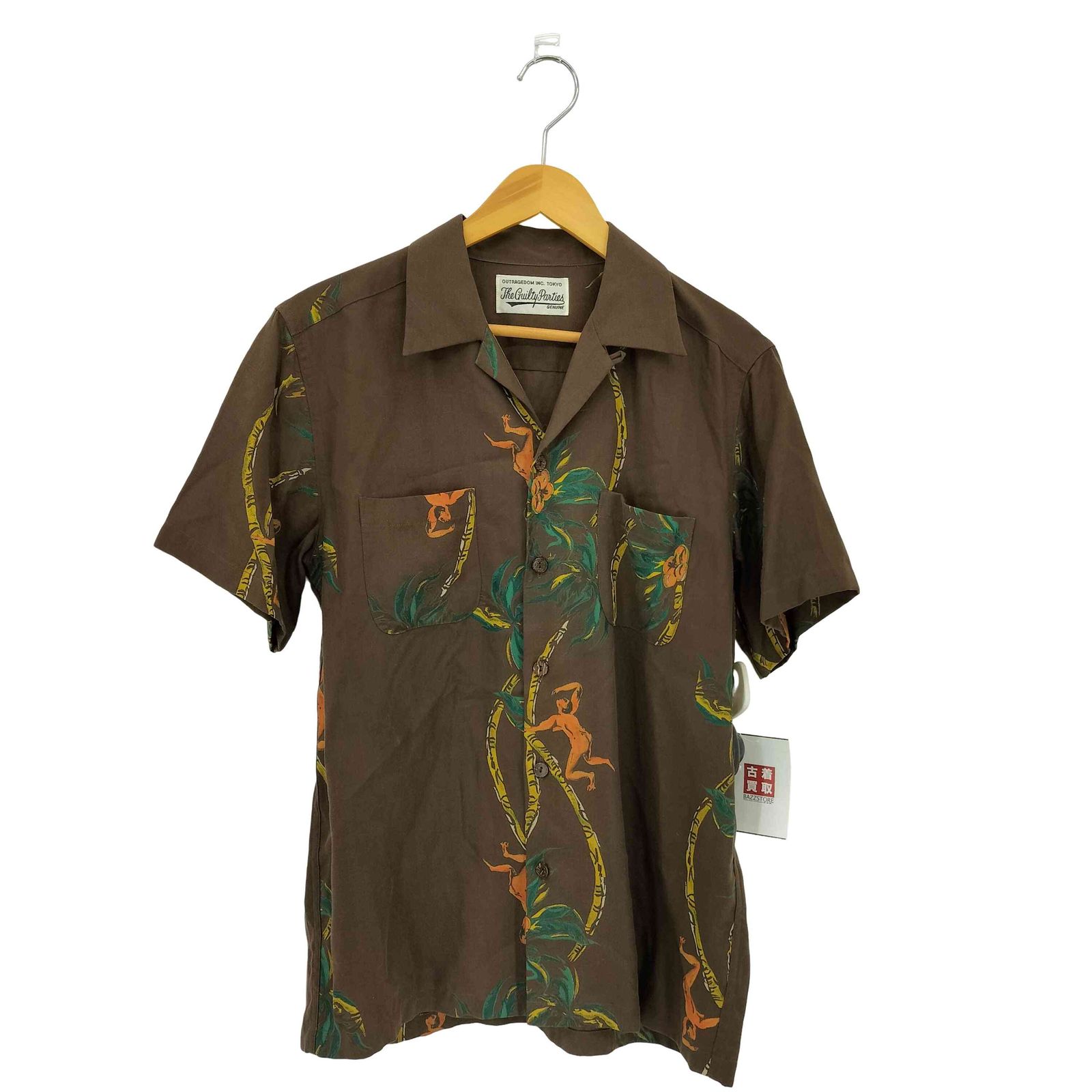 ワコマリア WACKO MARIA PALMS TREE S HAWAIIAN SHIRT レーヨン フロントボタン アロハシャツ メンズ M