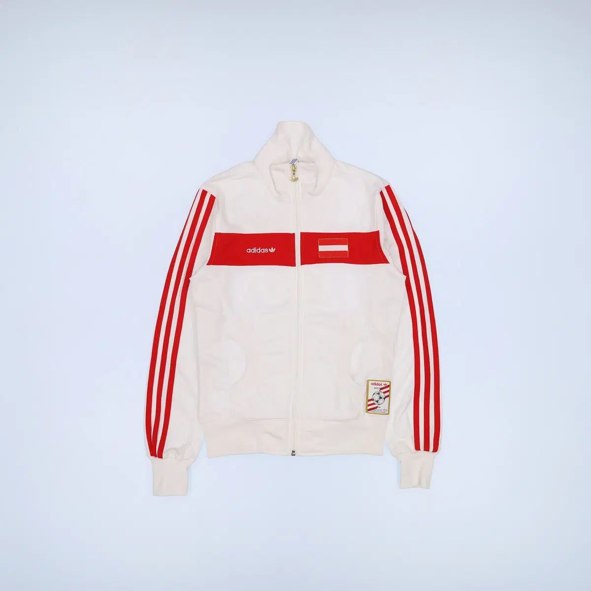 90 アディダス Y 2 K オーストリア 紅白トラックジャージ ジップアップジャージ N 7139