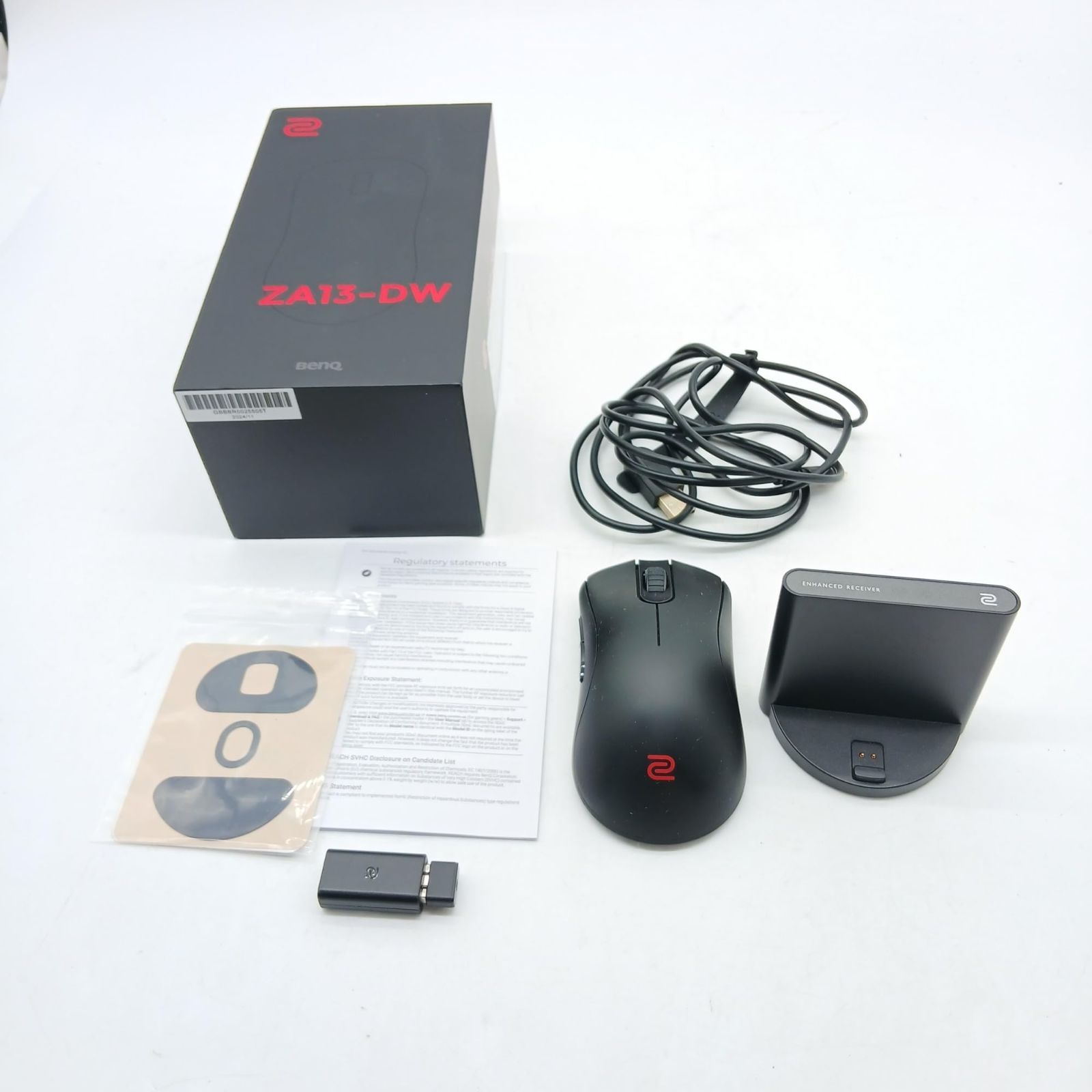 No 4743 ベンキュージャパン BenQ ZOWIE ZA 13 DW ワイヤレスゲーミングマウス 高プロファイル 左右対称 65 g 3950センサー 4000 Hz エンハンストワイヤレスレシーバー付属 右利き用 プラグ＆プレイ