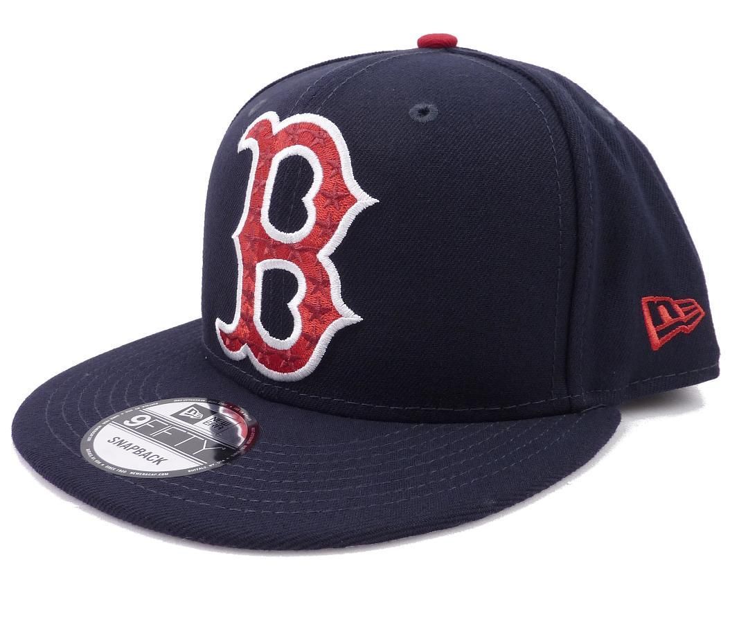 ニューエラ レッドソックス ビッグロゴ スナップバックキャップ ネイビー