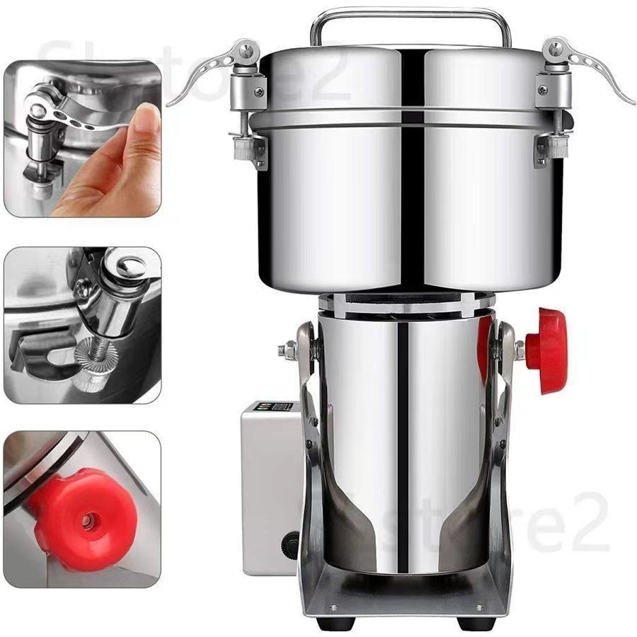 製粉機 電動製粉機 ハイスピードミル 粉砕機 電動ミル スパイス 穀物粉砕機 家庭用 業務用 コンパクト 小型 700 g 米粉 小麦 生薬 スパイス粉