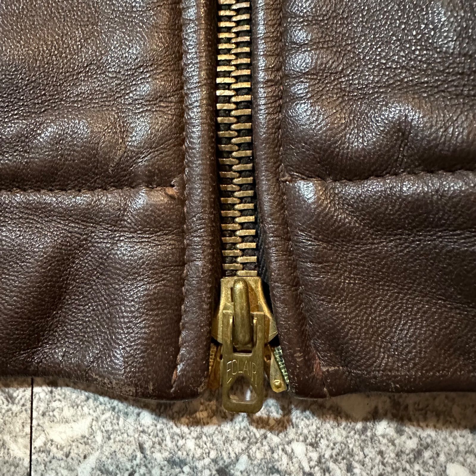 leather jacket double zip ビンテージ レザージャケット ダブル ジップ E 363 ウインドブレーカー デニム