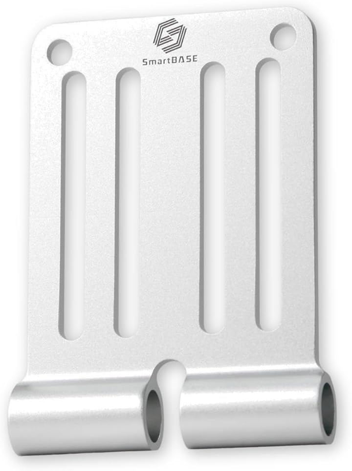 SmartBASE ベルトループ アルミ総削り出し 連結金具 腰道具カスタム用 カラー 軽量 高強度 マルチブランド対応 公的機関強度試験済 SmB-ALU15L (シルバーホワイト, ノーマルサイズ)