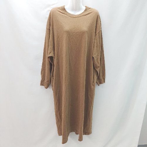 FREAK'S STORE ブラウン 長袖 ロングワンピース FREAK'S STORE（フリークスストア） 長袖ワンピース FREE ブラウン